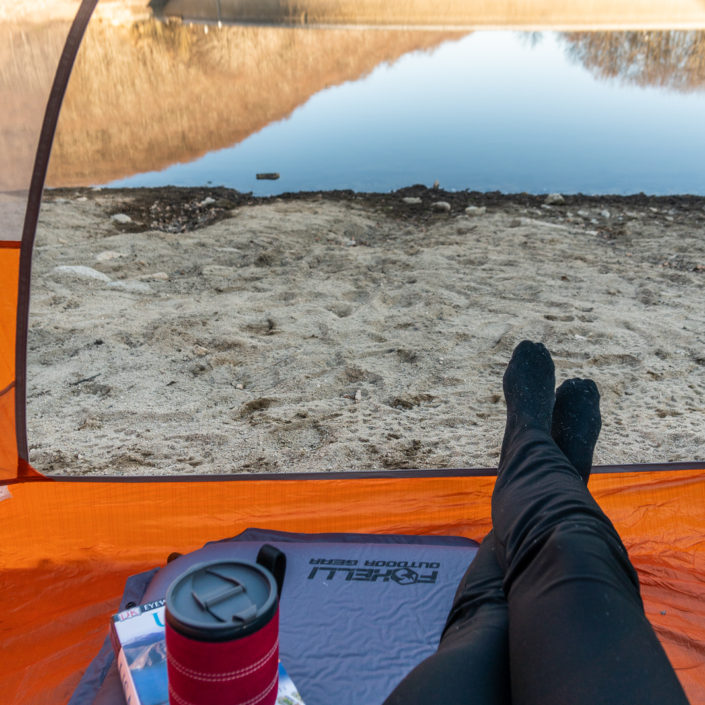 Foxelli sleeping pad in tent